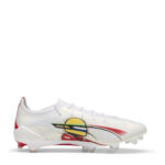 Puma Ultra 5 Firm Ground Football Boots – White/Gold/Red – view 4