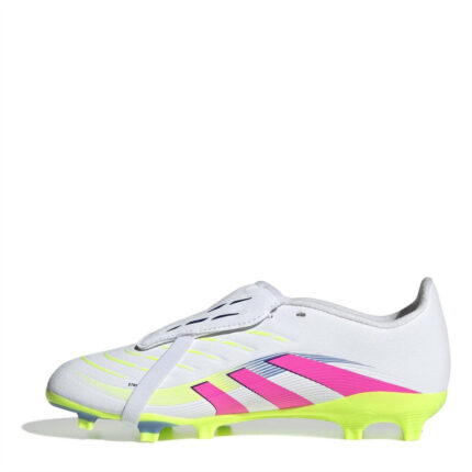 adidas Predator Junior Firm Ground Football Boots – White/Pink – view 2