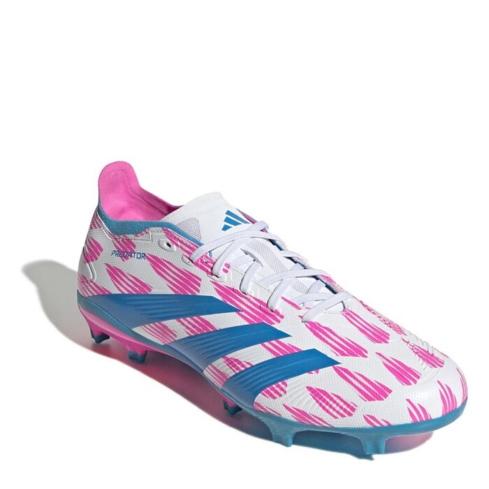 adidas Predator 24 Firm Ground Football Boots – White/Pink - Image 3