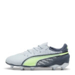 Puma King Junior Firm Ground Football Boots – Grey/Yellow – view 2