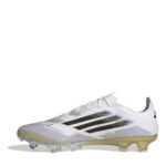 adidas F50 Firm Ground Football Boots – White/Blk/Gold – view 8