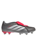 adidas Mens Predator Fold Over Tongue Soft Ground Football Boots – Grey/Red