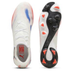 Puma Future 8 Firm Ground Football Boots – White/Black/Red - Image 3
