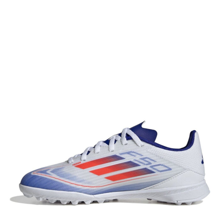 adidas F50 Junior Turf Football Boots – White/Red/Blue – view 8