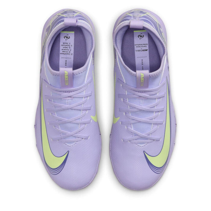 Nike Zoom Mercurial Vapor 16 Junior Turf Football Boots – Purple/Volt – view 6