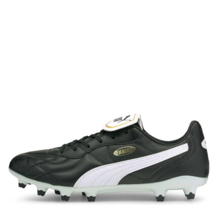 Puma King Cup Firm Ground Football Boots – Black/White – view 2