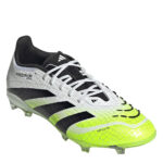 adidas Predator Junior Firm Ground Football Boots – White/Blk/Lemon – view 3