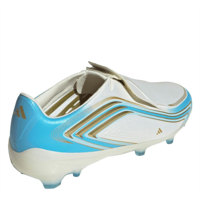 adidas Hyperfast Junior Firm Ground Football Boots – Cream/Blu/Gold – view 4