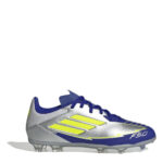 adidas F50 Junior Firm Ground Football Boots – Silver/Blue – view 7
