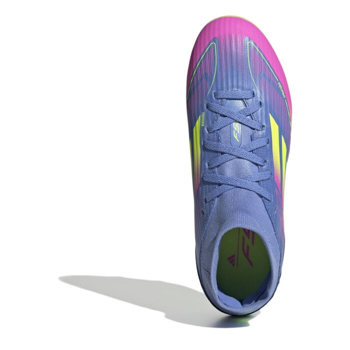 adidas F50 Junior Firm Ground Football Boots – Blue/Lemon – view 5