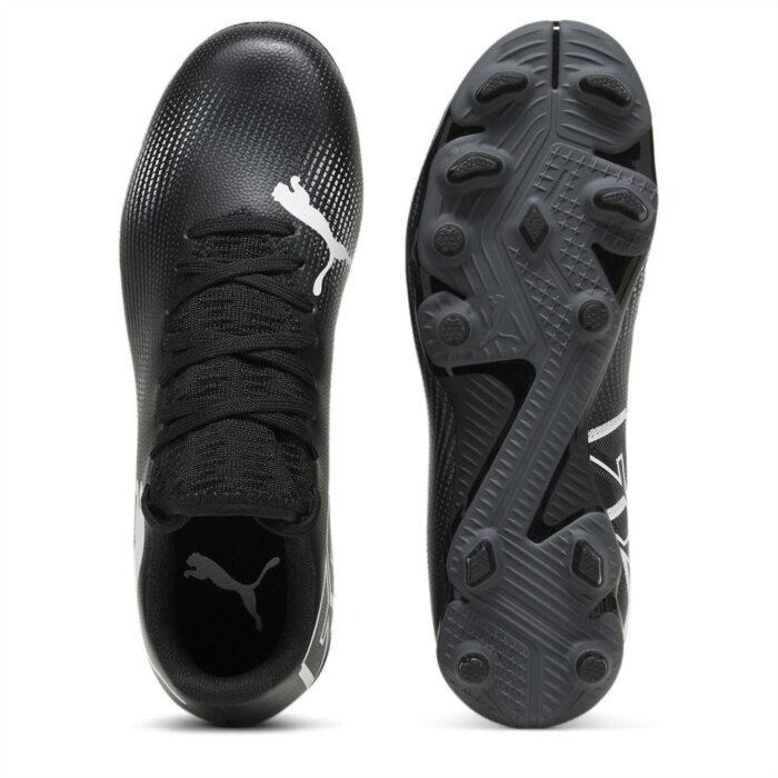 Puma Future 7 Junior Firm Ground Football Boots – Black/White - Image 3