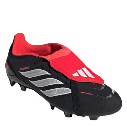 adidas Predator Junior Firm Ground Football Boots – Black/Red – view 2