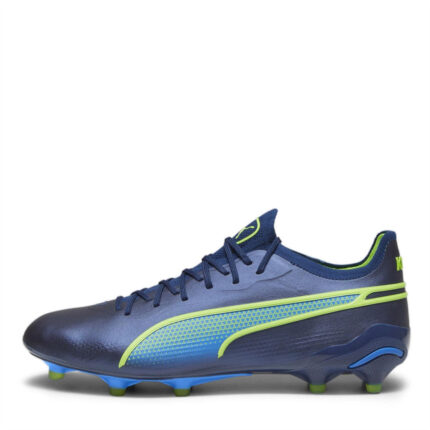Puma King Firm Ground Football Boots – Blue/Green – view 2