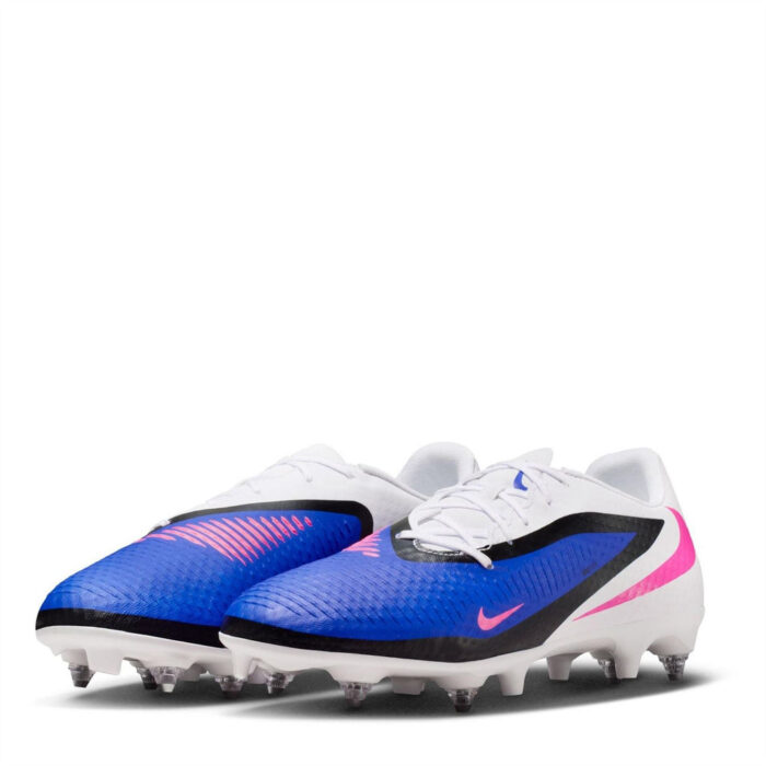Nike Phantom 6 Low Soft Ground Football Boots – Blue/Wht/Pink – view 4