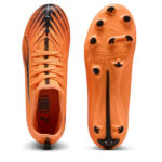 Puma Junior Firm Ground Football Boots – HtFr-Blk-GlwRd - Image 3