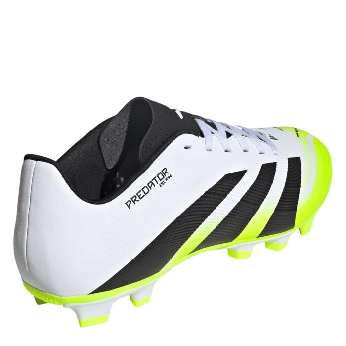 adidas Predator Firm Ground Football Boots – White/Blk/Lemon – view 4