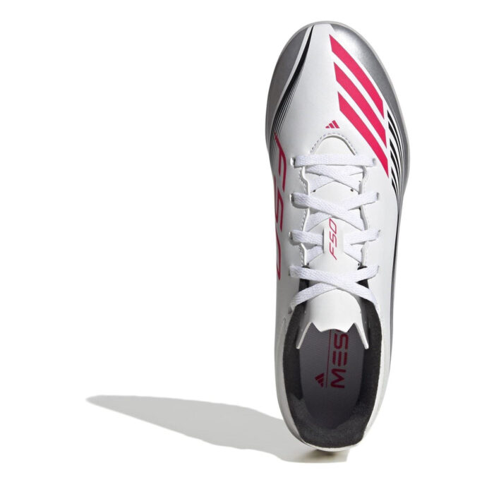 adidas F50 Messi Turf Football Boots – White/Red – view 2