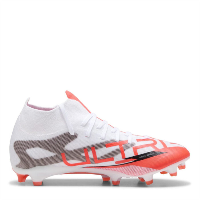 Puma Womens Ultra 5 Firm Ground Football Boots – White/Red – view 4