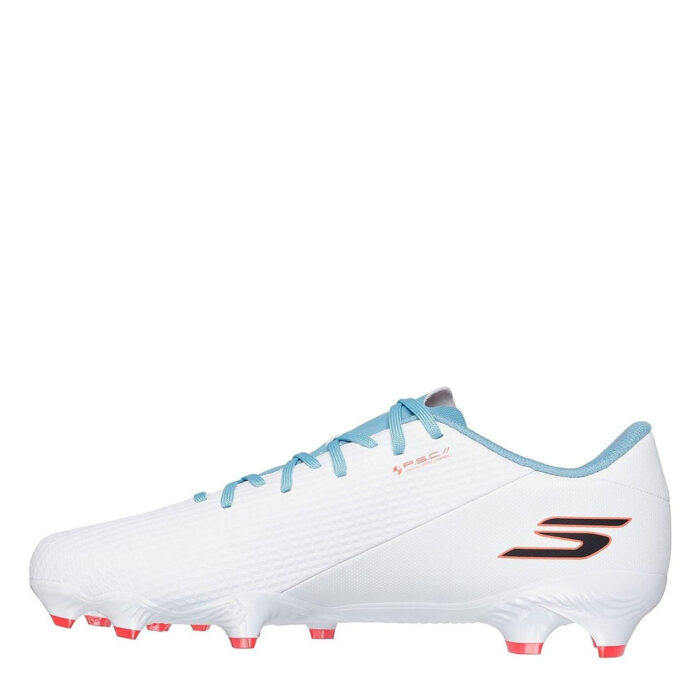 Skechers Skx.2 Firm Ground Football Boots – White/Blue – view 3