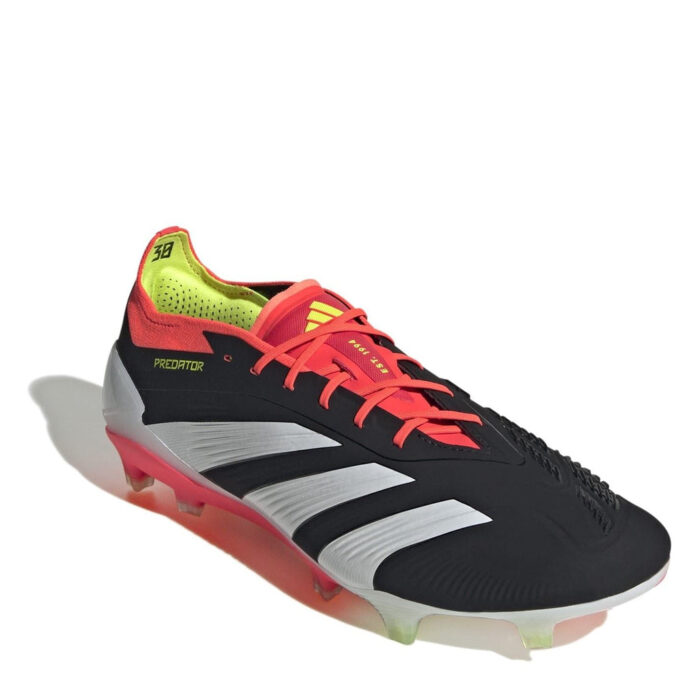 adidas Predator 24 Firm Ground Football Boots – Black/White/Red – view 3