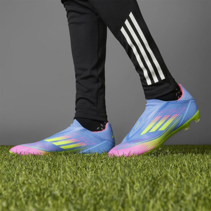 adidas F50 Firm Ground Football Boots – Blue/Lemon - Image 3