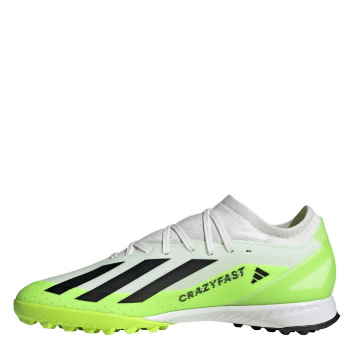 adidas X Crazyfast Turf Football Boots – Wht/Blk/Lemon - Image 2