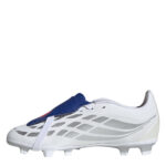 adidas Predator Fold Over Tongue Junior Firm Ground Football Boots – White/Blue – view 2