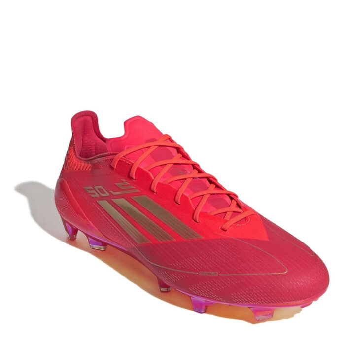 adidas F50 Firm Ground Football Boots – Red/Gold – view 3