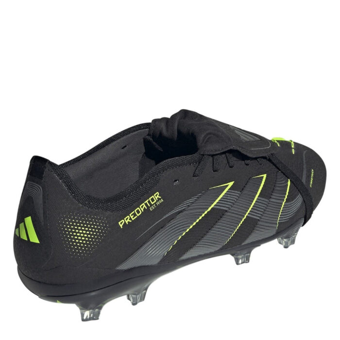 adidas Predator Firm Ground Football Boots – Black/Lemon - Image 4