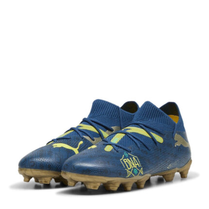 Puma Future 7 Junior Firm Ground Football Boots – Blue/Yllw/Gold