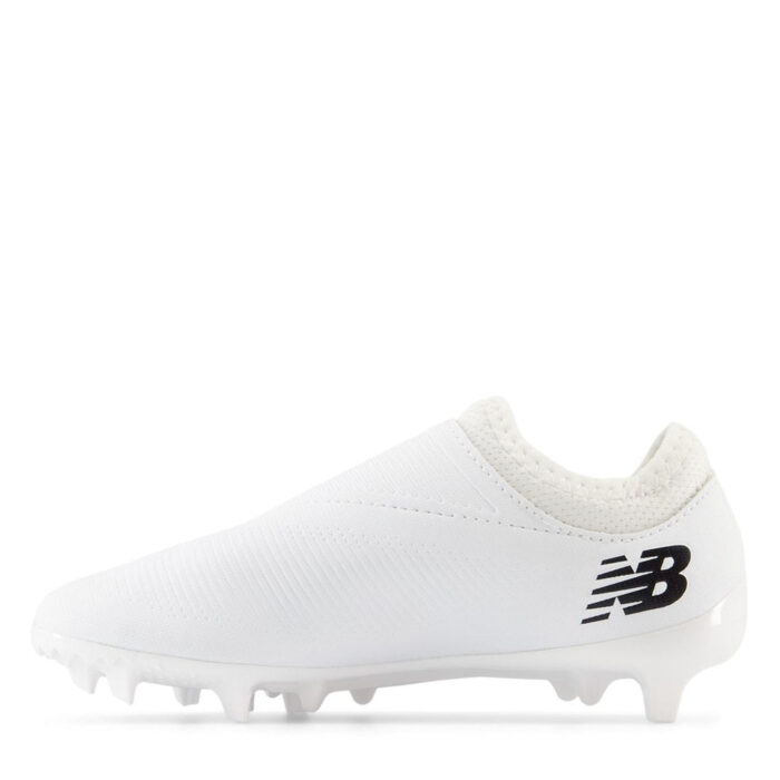 New Balance Furon V7+ Dispatch Junior Firm Ground Football Boots – White/Black – view 2