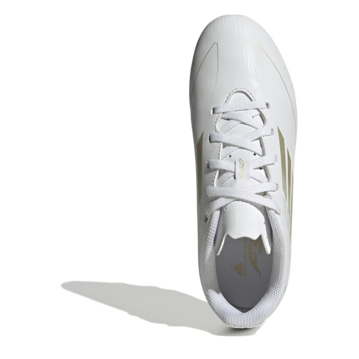 adidas F50 Junior Firm Ground Football Boots – White/Gold/Wht – view 5