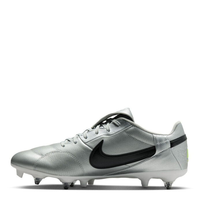 Nike Premier 3 Anti Clog Soft Ground Football Boots – Silver/Black – view 2