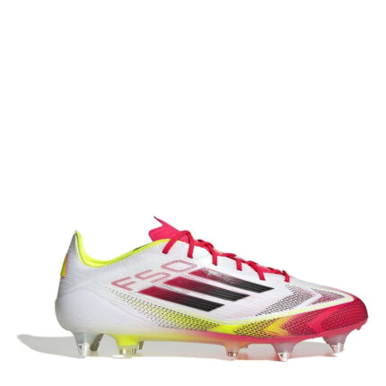 adidas F50 Soft Ground Football Boots – White/Red