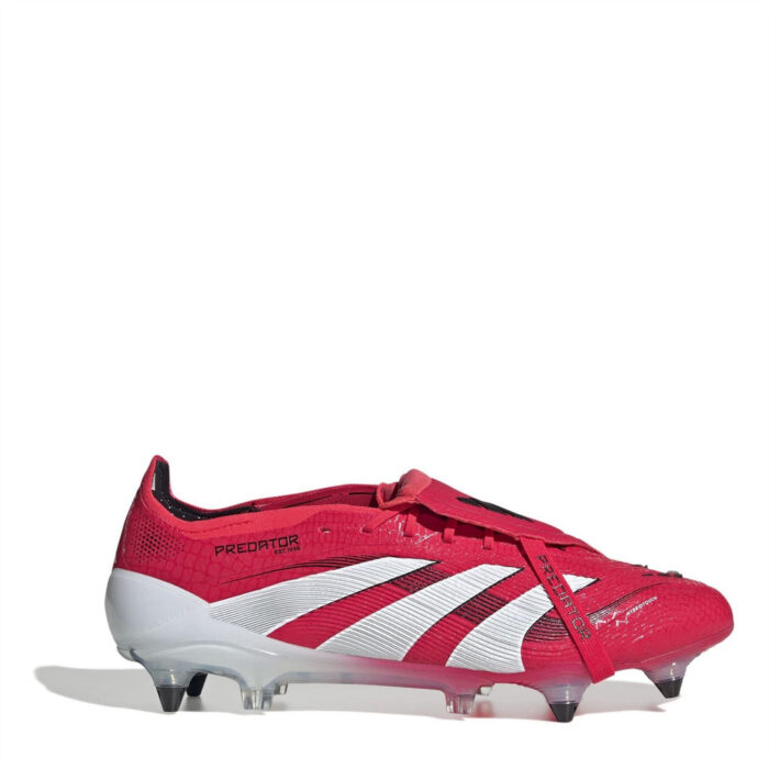 adidas Predator Soft Ground Football Boots – Red/White – view 5