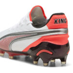 Puma King Firm Ground Football Boots – White-Silver – view 5