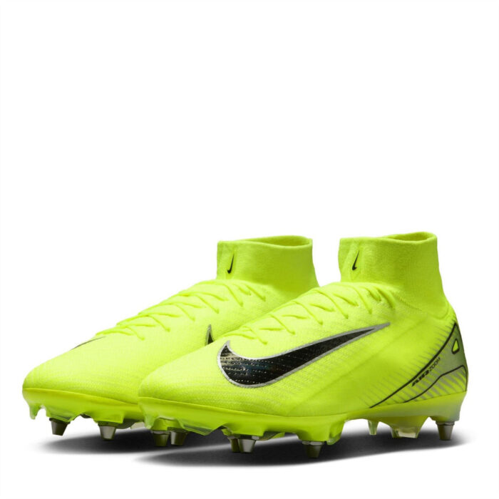Nike Zoom Mercurial Superfly 10 Soft Ground Football Boots – Volt/Black – view 4