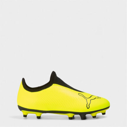 Puma Finesse Laceless Junior Firm Ground Football Boots – Yellow/Black