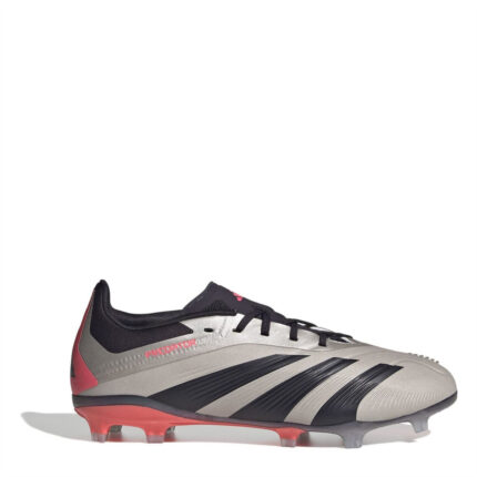 adidas Predator 24 Junior Firm Ground Football Boots – Silver/Black