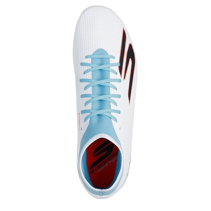 Skechers Skx.2 Firm Ground Football Boots – White/Blue - Image 5