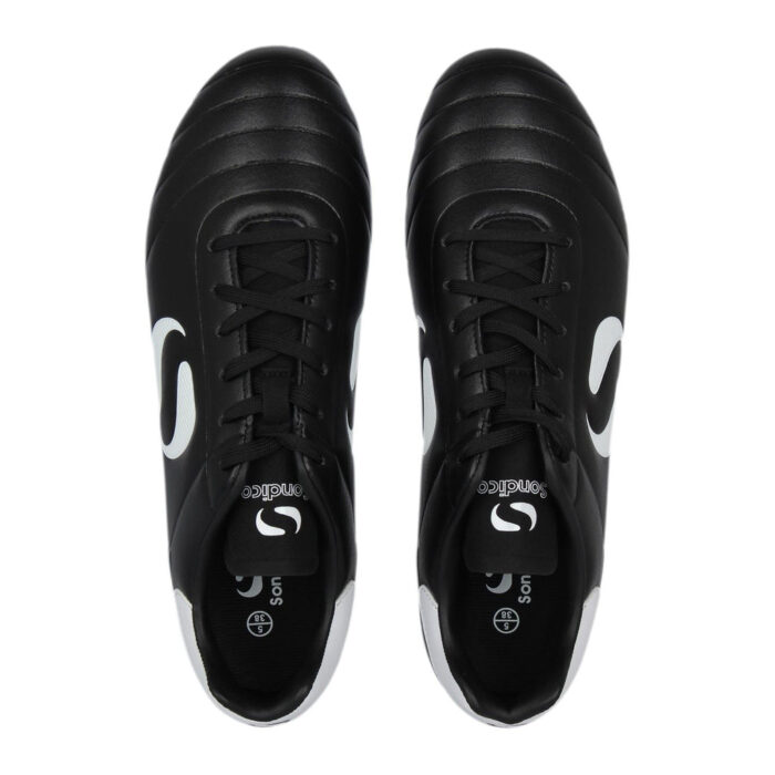 Sondico Strike Junior Firm Ground Football Boots – Black/White – view 6