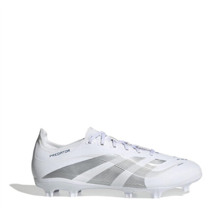 adidas Predator Firm Ground Football Boots – White/Silver