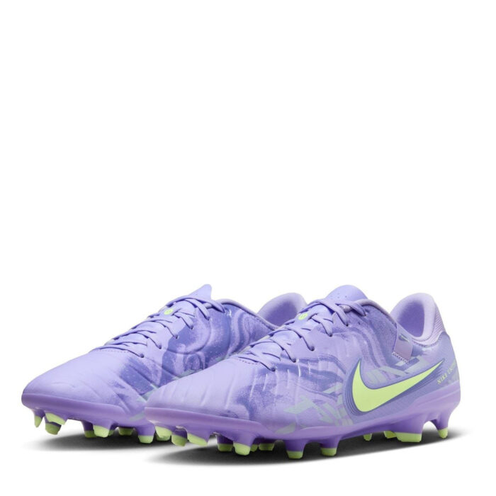Nike Tiempo Legend 10 Firm Ground Football Boots – Purple/Volt - Image 4