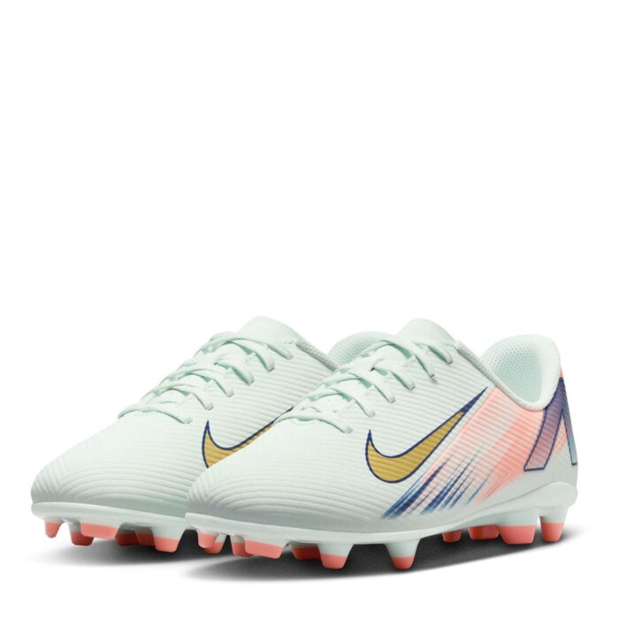 Nike Mercurial Vapor 16 Junior Firm Ground Football Boots – Green/White – view 4