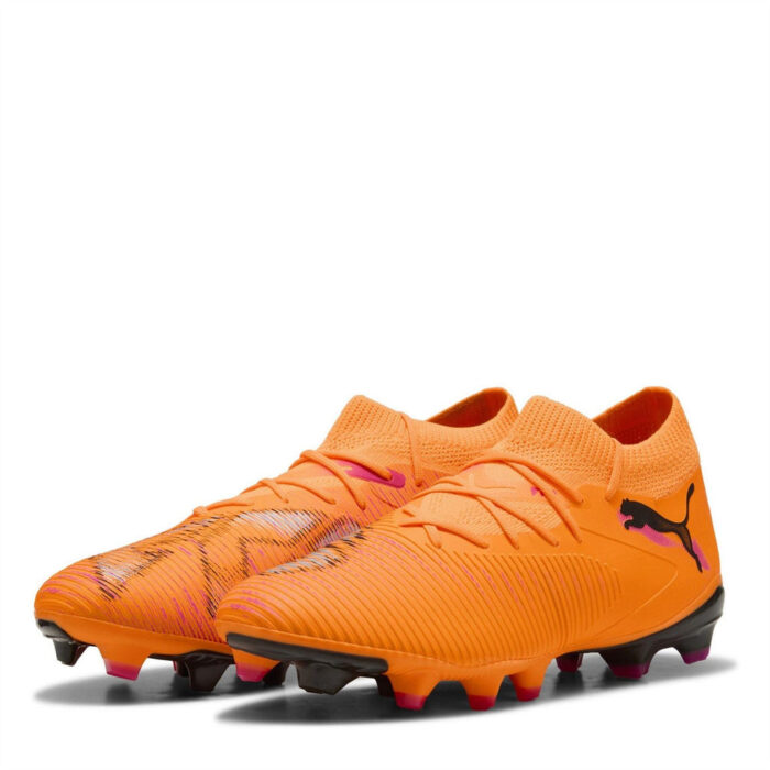 Puma Womens Future 8 Firm Ground Football Boots – Orange/Black - Image 7