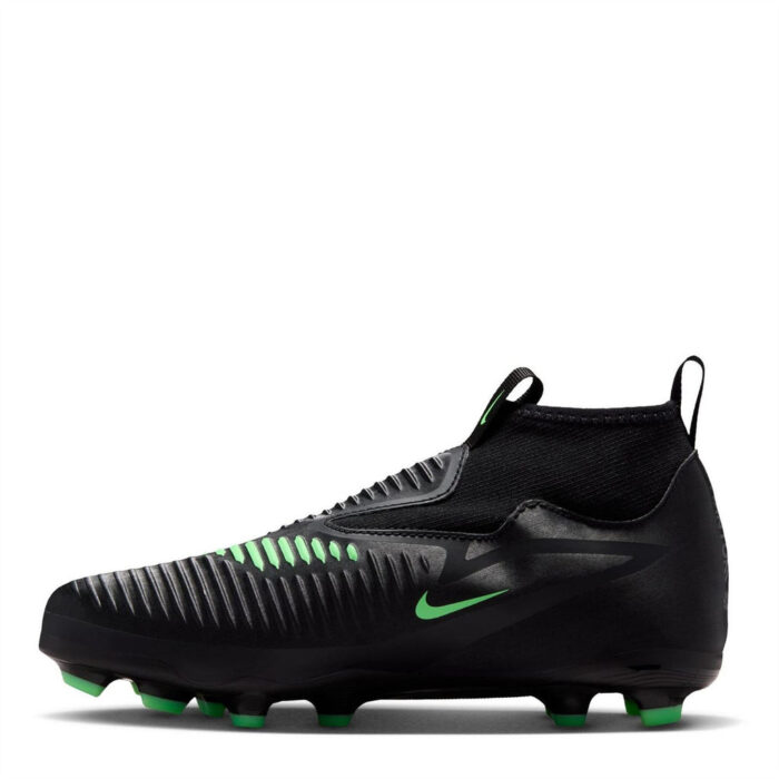 Nike Phantom 6 Junior Firm Ground Football Boots – Black/Green – view 2