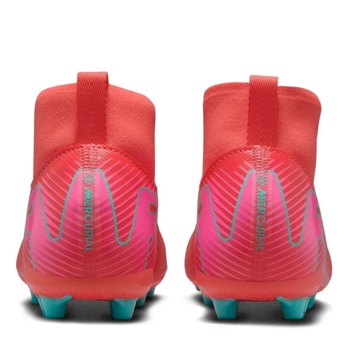 Nike Zoom Mercurial Superfly Junior Artificial Ground Football Boots – Red/Green – view 5