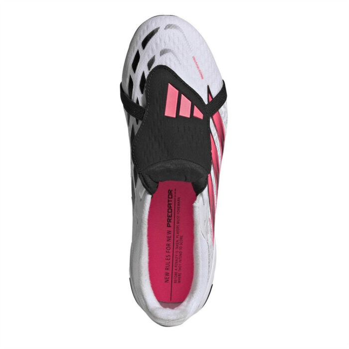 adidas Predator Junior Firm Ground Football Boots – White/Coral – view 5