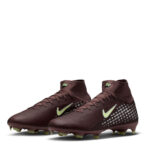 Nike Zoom Mercurial Superfly 10 Firm Ground Football Boots – Plum/Silver – view 4