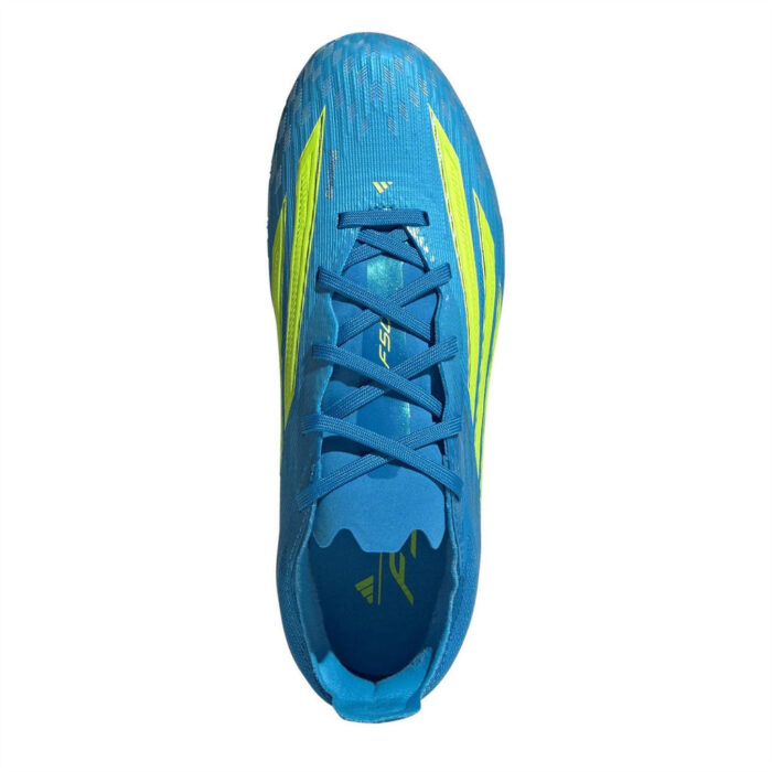 adidas F50 Junior Firm Ground Football Boots – .Blue/Yellow – view 5